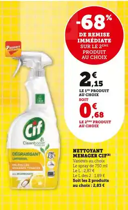 Super U Cif Nettoyant ménager(B) offre