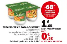 Super U Sojasun Specialite au soja offre