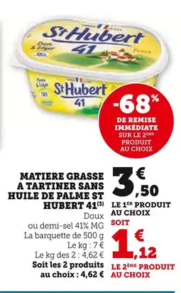 U Express St Hubert 41 Matière grasse à tartiner sans huile de palme offre