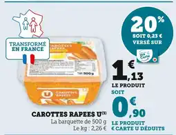 U Express U Carottes râpées offre