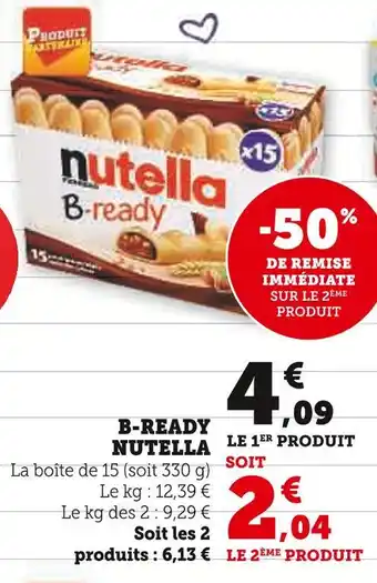 U Express Nutella B-ready offre