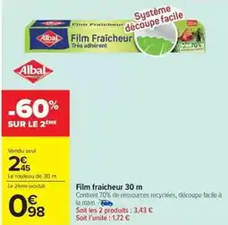 Carrefour Drive Albal - film fraicheur offre