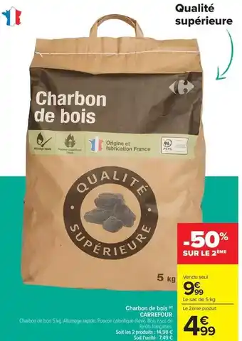 Carrefour Drive Carrefour - charbon de bois offre