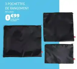 Gifi 3 pochettes de rangement offre