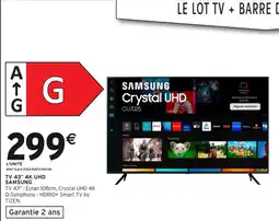 Intermarché Hyper SAMSUNG Tv 43" 4k uhd offre