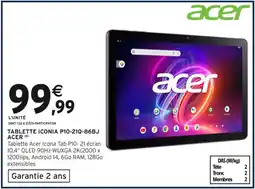 Intermarché Hyper ACER Tablette iconia p10-210-86bj offre
