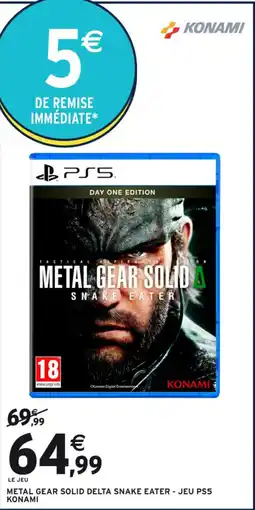 Intermarché Hyper KONAMI Metal gear solid delta snake eater - jeu ps5 offre