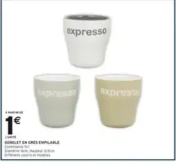 Intermarché Hyper Gobelet en grès empilable offre