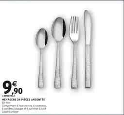 Intermarché Hyper Ménagère 24 pièces argentée offre