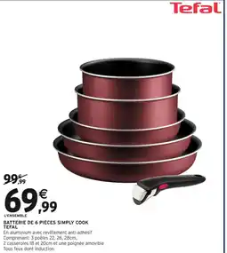 Intermarché Hyper TEFAL Batterie de 6 pièces simply cook offre