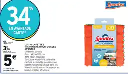 Intermarché Hyper SPONTEX Lot 10 lavettes microfibre multi-usages offre