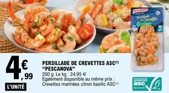 E.Leclerc Persillade de crevettes asc pescanova offre