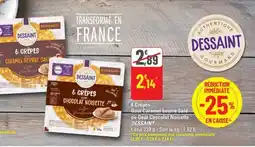 G20 DESSAINT 6 Crêpes Goût Caramel beurre Salé ou Goût Chocolat Noisette offre