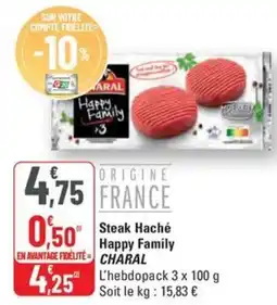 G20 CHARAL Steak Haché Happy Family offre