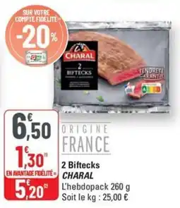 G20 CHARAL 2 Biftecks offre