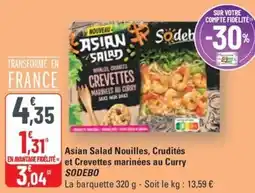 G20 SODEBO Asian Salad Nouilles, Crudités et Crevettes marinées au Curry offre