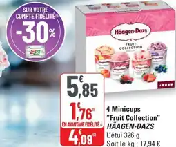 G20 HÄAGEN-DAZS 4 Minicups "Fruit Collection” offre