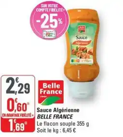 G20 BELLE FRANCE Sauce Algérienne offre