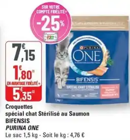 G20 BIFENSIS Croquettes spécial chat Stérilisé au Saumon offre