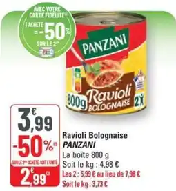 G20 PANZANI Ravioli Bolognaise offre
