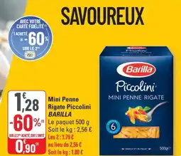 G20 BARILLA Mini Penne Rigate Piccolini offre
