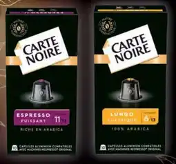 G20 CARTE NOIRE 10 capsules de café Lungo Classique n°6 offre