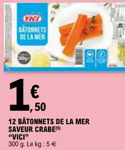E.Leclerc 12 bâtonnets de la mer saveur crabe vici offre
