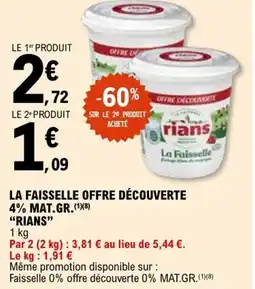 E.Leclerc La faisselle offre découverte offre