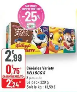 G20 KELLOGG'S Cereales Variety offre