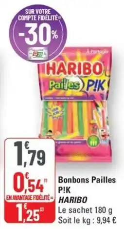 G20 HARIBO Bonbons Pailles P!K offre