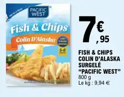 E.Leclerc Fish & chips colin d'alaska surgelé pacific west offre