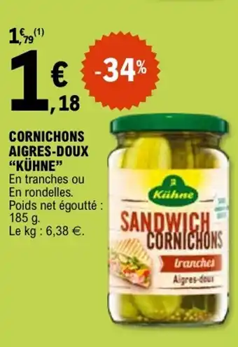 E.Leclerc Cornichons aigres-doux kühne offre