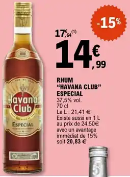 E.Leclerc RHUM HAVANA CLUB ESPECIAL offre