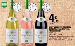 E.Leclerc Aop vin rouge faugères esprit nature bio 2024 mas olivier offre