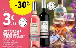 E.Leclerc Aop vin rosé gaillac 2024 terre d'ovalie offre
