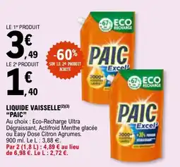 E.Leclerc LIQUIDE VAISSELLE PAIC offre