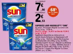 E.Leclerc Capsules lave-vaisselle sun offre