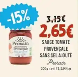 Naturalia PROSAIN Sauce tomate provençale sans sel ajouté offre