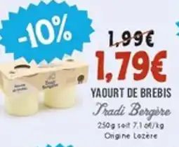Naturalia Yaourt de brebis offre