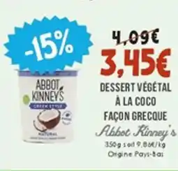 Naturalia ABBOT KINNEY'S Dessert végétal à la coco façon grecque offre