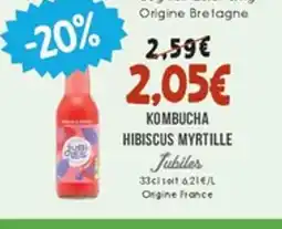 Naturalia Kombucha hibiscus myrtille offre