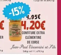 Naturalia Confiture extra clementine de corse offre