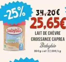 Naturalia BABYBIO Lait de chèvre croissance caprea offre