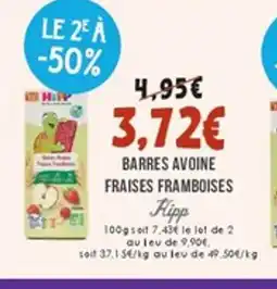 Naturalia HIPP Barres avoine fraises framboises offre