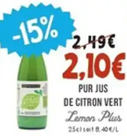 Naturalia LEMON PLUS Pur jus de citron vert offre