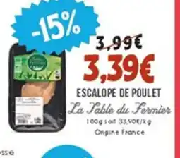 Naturalia Escalope de poulet offre