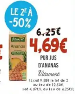 Naturalia VITAMONT Pur jus d'ananas offre