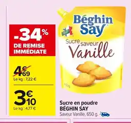 Carrefour BÉGHIN SAY Sucre en poudre offre