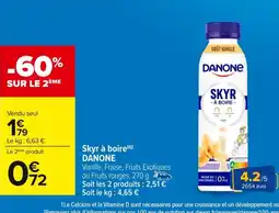 Carrefour DANONE Skyr à boire offre