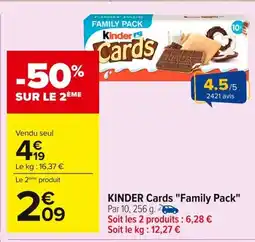 Carrefour KINDER Cards Family Pack offre